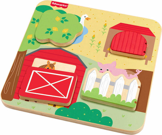 Fisher Price Ζωάκι Πινακας από Ξύλο για 18+ Μηνών