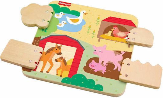 Fisher Price Ζωάκι Πινακας από Ξύλο για 18+ Μηνών