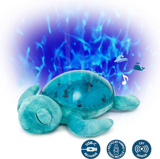 Cloud b Παιχνίδι Ύπνου Tranquil Turtle από Ύφασμα με Μουσική και Ήχους για Νεογέννητα