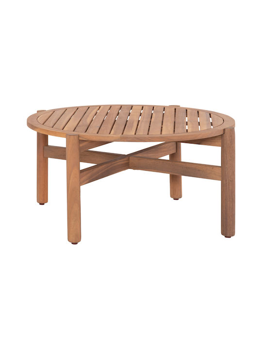 Catering Garden Table for Small Outdoor Spaces Made of Acacia Foldable Sanji Natural 86x86x41cm