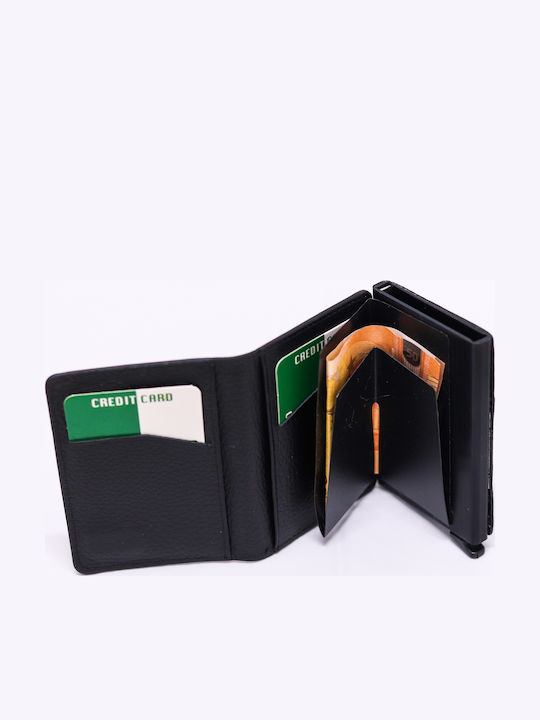 Ανδρικό Πορτοφόλι με RFID και Μηχανισμό Slide Μαύρο