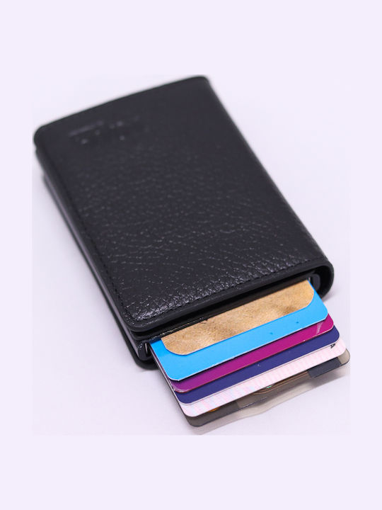 Ανδρικό Πορτοφόλι με RFID και Μηχανισμό Slide Μαύρο