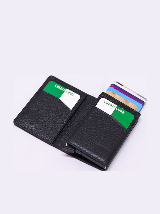 Ανδρικό Πορτοφόλι με RFID και Μηχανισμό Slide Μαύρο