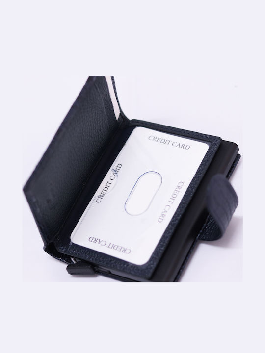 Ανδρικό Πορτοφόλι με RFID και Μηχανισμό Slide Μπλε
