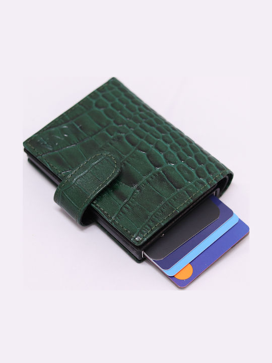 Ανδρικό Πορτοφόλι με RFID και Μηχανισμό Slide Πράσινο