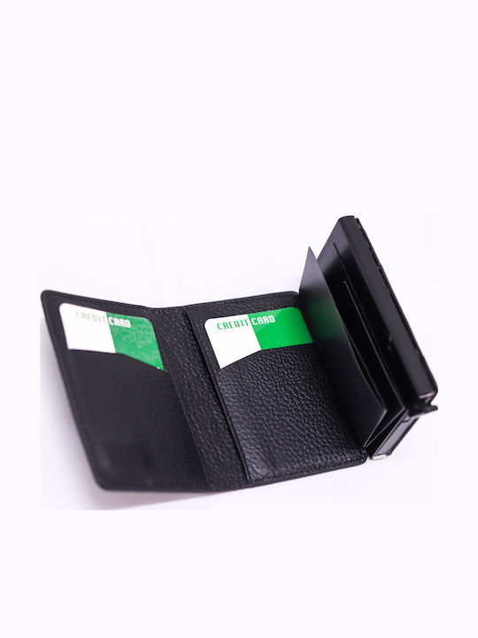 Ανδρικό Πορτοφόλι με RFID και Μηχανισμό Slide Μαύρο