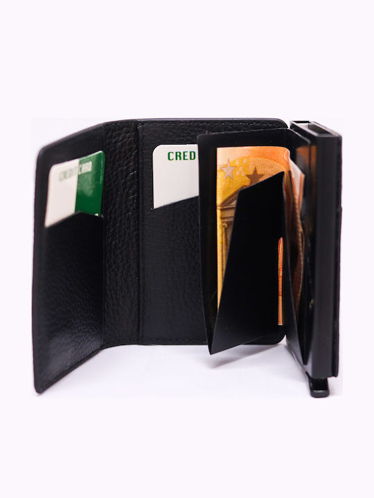Ανδρικό Πορτοφόλι με RFID και Μηχανισμό Slide Μαύρο