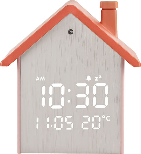 Life Tiny House Tisch-Digitaluhr mit Wecker Orange 221-0454 Life Tiny House Tisch-Digitaluhr mit Wecker Orange 221-0454