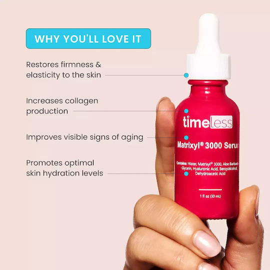 Timeless Ενυδατικό & Αντιγηραντικό Serum Προσώπου με Πεπτίδια & Υαλουρονικό Οξύ 30ml
