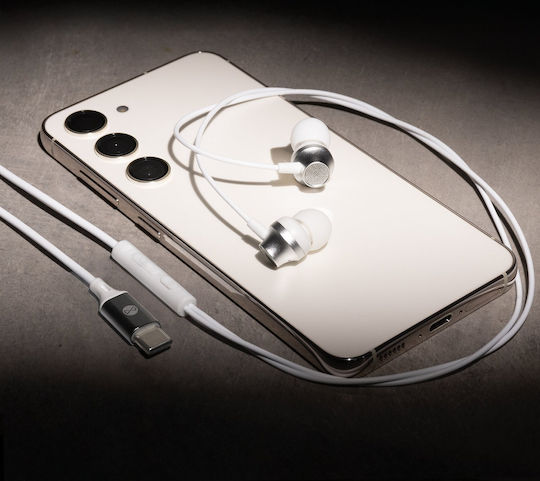 Forever Ep-02 In-ear Handsfree Ακουστικά με Βύσμα USB-C Λευκό