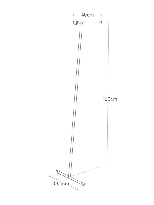 Yamazaki Wall Mounted Metallic Coat Rack White Tower 38.5x47x162cm