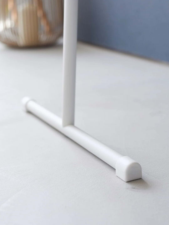 Yamazaki Wall Mounted Metallic Coat Rack White Tower 38.5x47x162cm