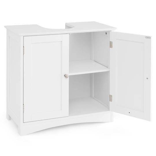 Costway Ντουλάπι Μπάνιου 60x30x60cm Λευκό