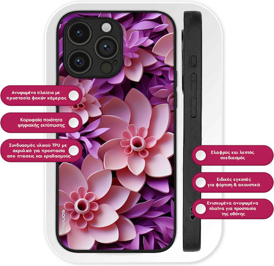 Sonique 3D Flower Series Case for Motorola Edge 50 Ultra Pink