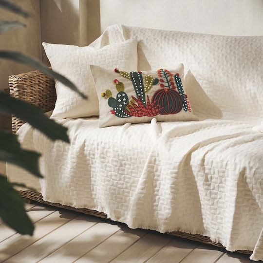 Gofis Home Eliena Διθέσιου Καναπέ Π180xΜ250cm Ivory 402/05