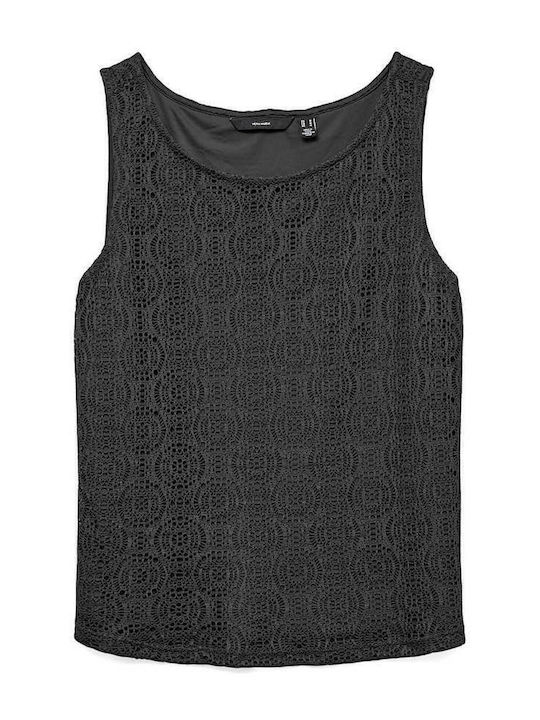 Damen Bluse Ärmellos Black