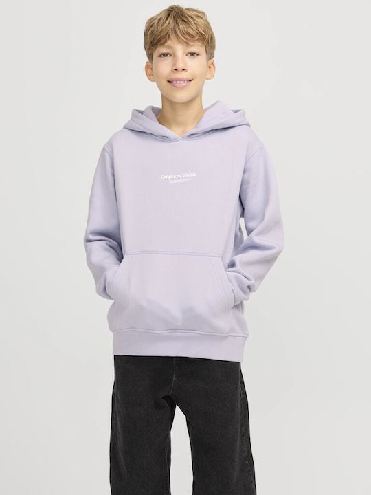 Kids Sweatshirt with Hood and Pockets Lilac
