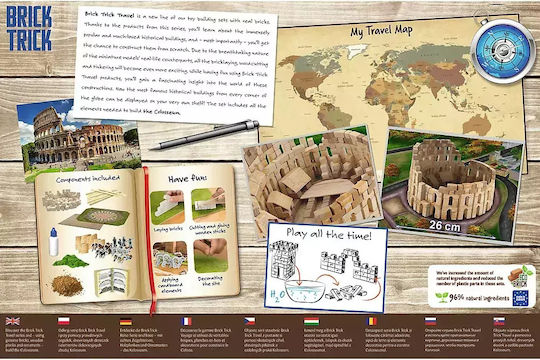 Trefl Jucărie de Construcție din Ceramică Brick Trick Xl Travel Colosseum