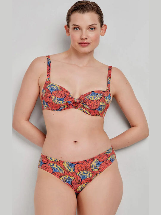 Underwire Bikini Bra with Adjustable Straps Multicolour