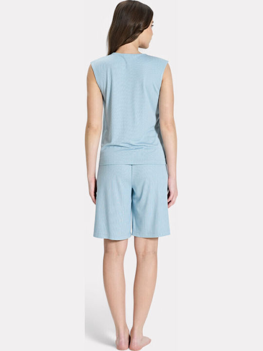 Pijadore Summer Women's Pyjama Set Light Blue