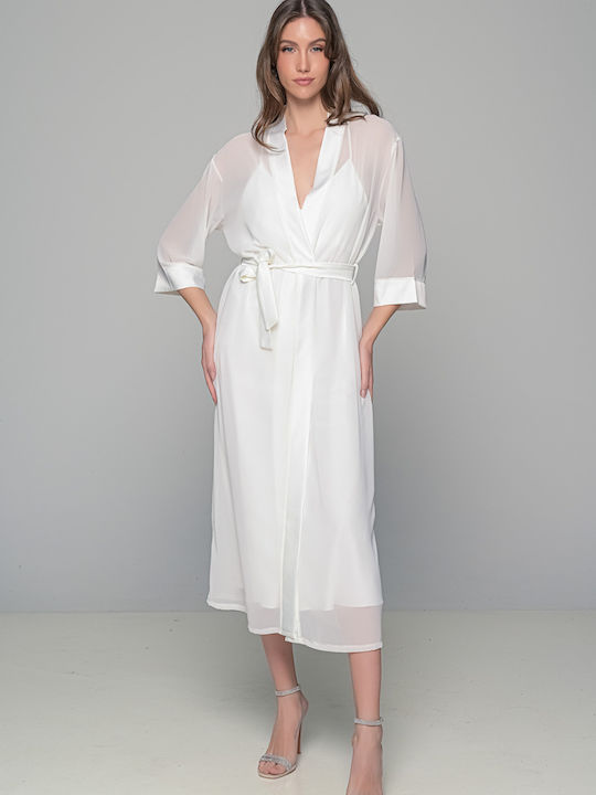 Milena by Paris Summer Bridal Women's Robe Ivory 005368-Ivory