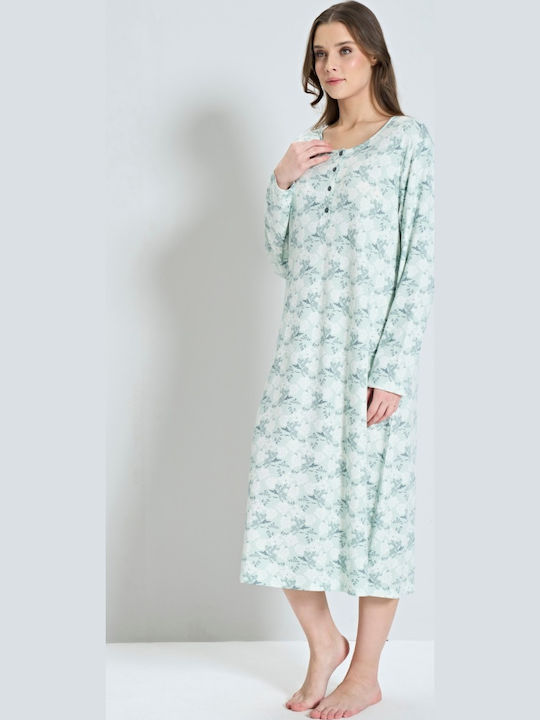 Pijadore Summer Women's Nightdress Bay Leaf Mint