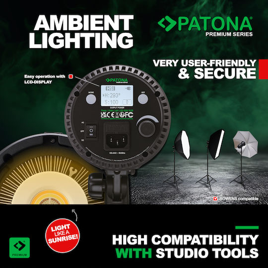 Led Professional Photo Light Video Light Led 80w Rgb Ρευματος 220vca Ή 2 Μπαταριες Τυπου Sony Np-f Patona Premium