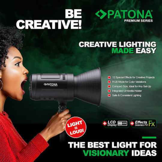 Led Professional Photo Light Video Light Led 80w Rgb Ρευματος 220vca Ή 2 Μπαταριες Τυπου Sony Np-f Patona Premium