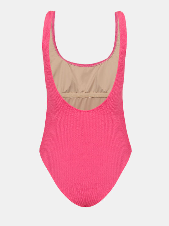 One Piece Swimsuit With Removable Padding Fuchsia