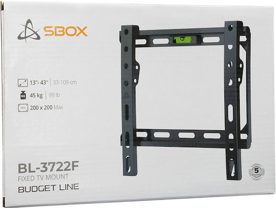 Sbox BL-3722F Стойка за телевизор Стенен до 43" и 45кг