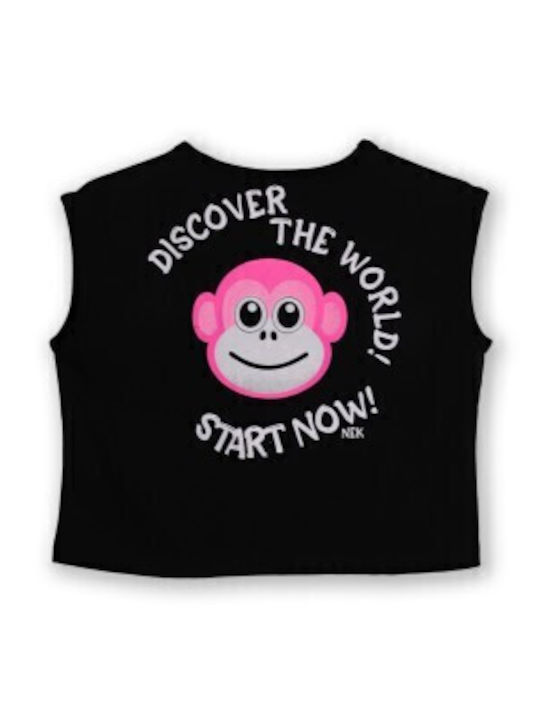 Kids' Set with Leggings Summer 2pcs Black