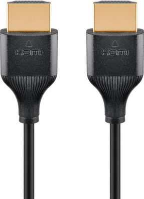 Goobay HDMI 2.0 Premium High Speed 4K 60Hz HDR Cable HDMI male - HDMI male 2m Μαύρο