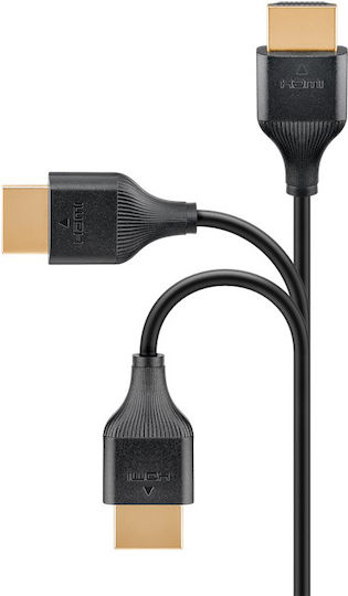 Goobay HDMI 2.0 Premium High Speed 4K 60Hz HDR Kabel HDMI-Stecker - HDMI-Stecker 5m Schwarz