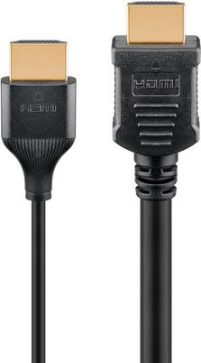 Goobay HDMI 2.0 Premium High Speed 4K 60Hz HDR Cable HDMI male - HDMI male 1m Μαύρο