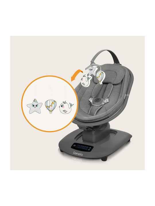 Lionelo Ηλεκτρικό Relax Μωρού Blossom με Μουσική Gray Concrete για Παιδί έως 9kg