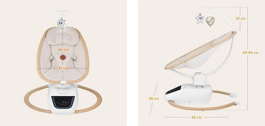 Lionelo Elektrisch Baby Relax Olivia mit Musik Beige Natural für Kind bis 9kg