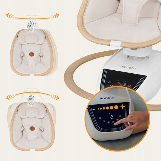 Lionelo Elektrisch Baby Relax Olivia mit Musik Beige Natural für Kind bis 9kg