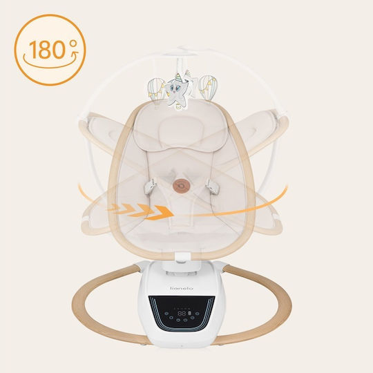Lionelo Elektrisch Baby Relax Olivia mit Musik Beige Natural für Kind bis 9kg