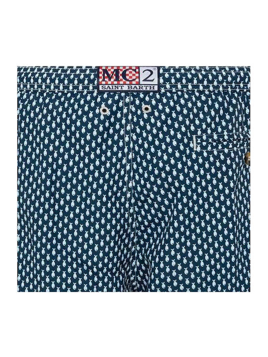Men's Swimwear Shorts Blue With Patterns