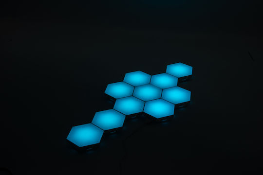 Διακοσμητικό Φωτιστικό Smart LED RGB Hexagon