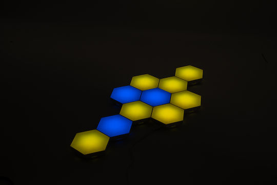 Διακοσμητικό Φωτιστικό Smart LED RGB Hexagon