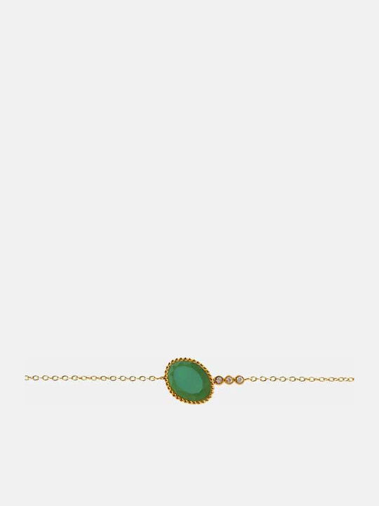AEC Paris Women's Steel Chain Bracelet Gold Plated 14cm