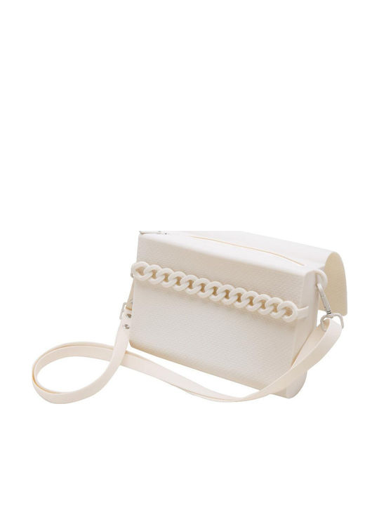 Damentasche Schultertasche Ecru
