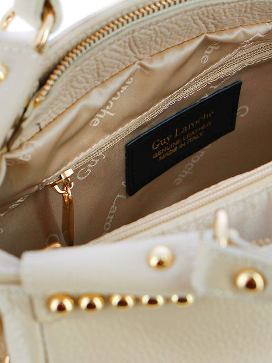Leather Women's Bag Crossbody Beige