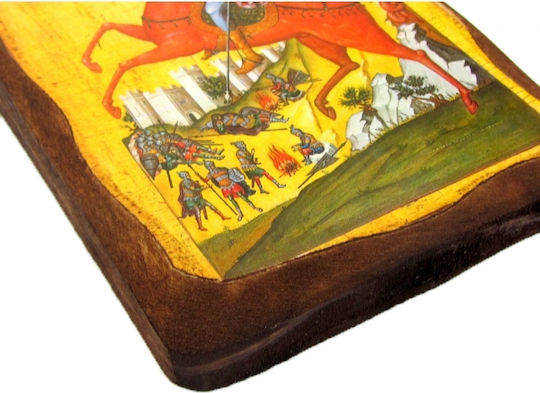 Ξυλινη Εικονα Αγιος Δημητριος 1απ 15x11cm