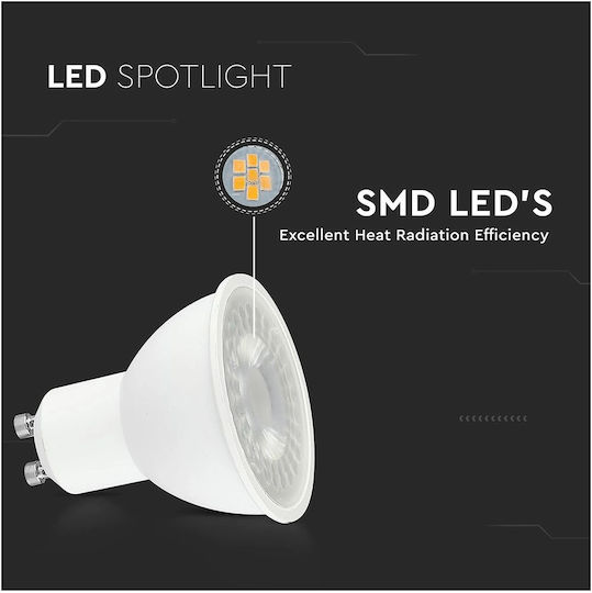 V-TAC LED Bulb 7.5W for Socket GU10 Natural White 640lm