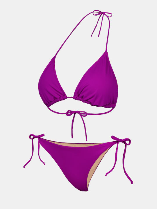 Lila Triangle-Bikini-Set