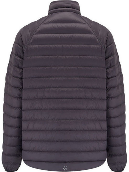 Μπουφάν Puffer Αδιάβροχο Διπλής Όψης Black Charcoal
