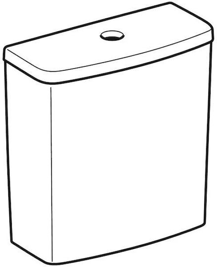 Geberit Wandmontiert Kunststoff Toiletten-Spülung Rechteckig Weiß