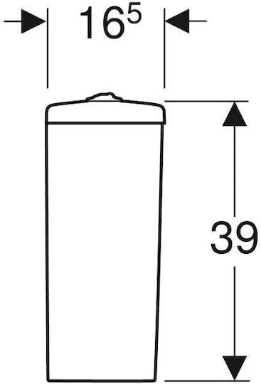 Geberit Wall Mounted Plastic Low Pressure Rectangular Toilet Flush Tank White